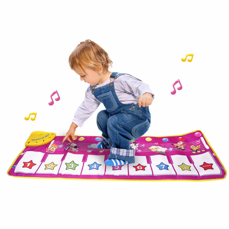 Piano Mat for Kids Children Fitness Keyboard Play Music Carpet Toddlers Music Instrument Toys Educational Toys Gift for Girl Boy