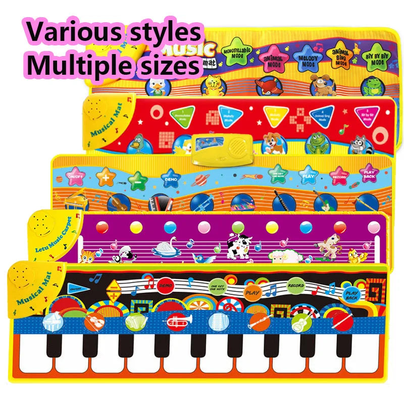 Piano Mat for Kids Children Fitness Keyboard Play Music Carpet Toddlers Music Instrument Toys Educational Toys Gift for Girl Boy