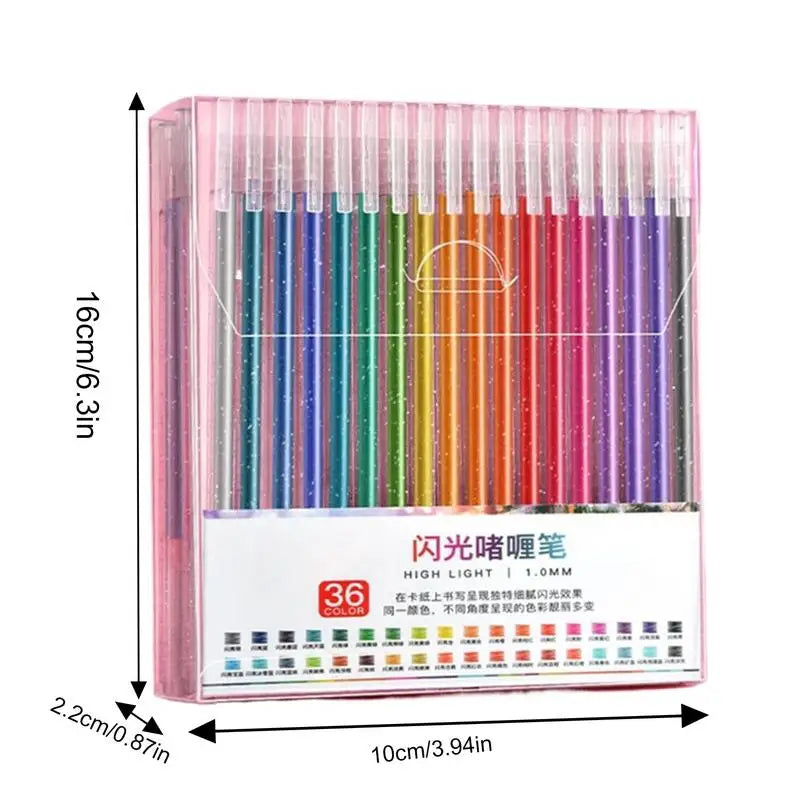 Glitter Gel Pens Colored Gel Pens for Coloring Books Drawing Coloured Writing Pens Set for Kids Adults Coloring Books Cards
