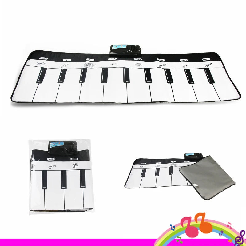 Piano Mat for Kids Children Fitness Keyboard Play Music Carpet Toddlers Music Instrument Toys Educational Toys Gift for Girl Boy
