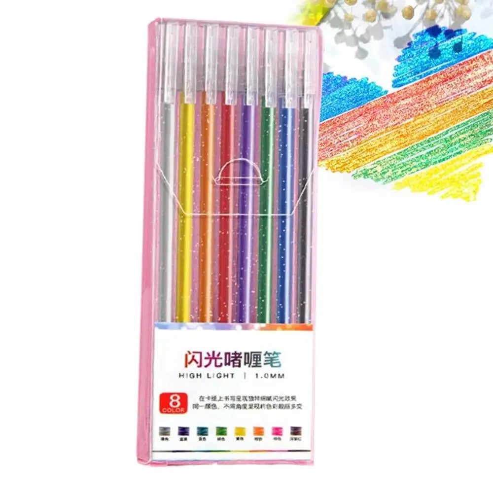 Glitter Gel Pens Colored Gel Pens for Coloring Books Drawing Coloured Writing Pens Set for Kids Adults Coloring Books Cards