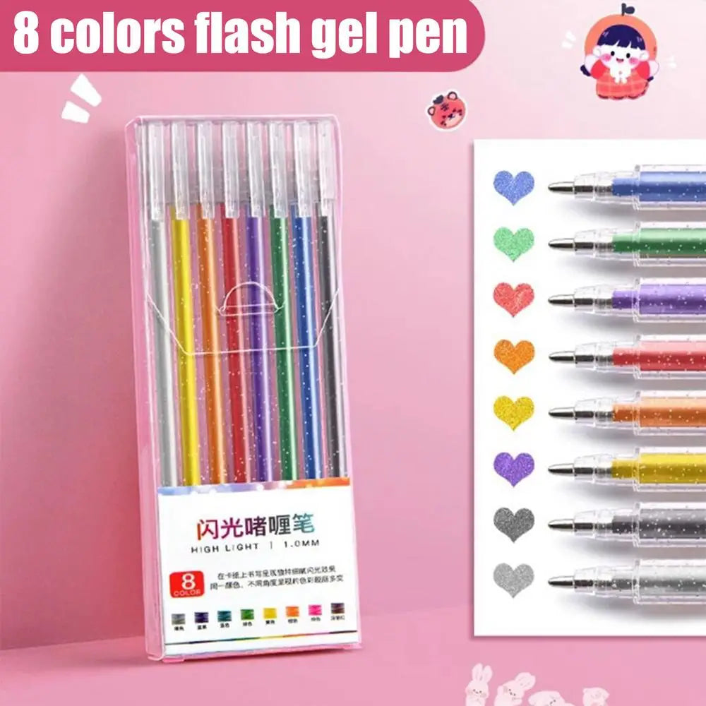 Glitter Gel Pens Colored Gel Pens for Coloring Books Drawing Coloured Writing Pens Set for Kids Adults Coloring Books Cards